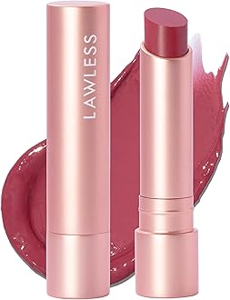 LAWLESS Women's Forget the Filler Lip Plumping Line Smoothing Tinted Balm, Lover, Pink, 0.1 Ounce / 2.9 g