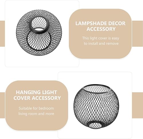 Miniatura 8 de 2 pantallas esféricas de metal negro, lámpara de techo moderna de hierro para dormitorio, sala de estar, comedor, fácil de instalar, iluminación