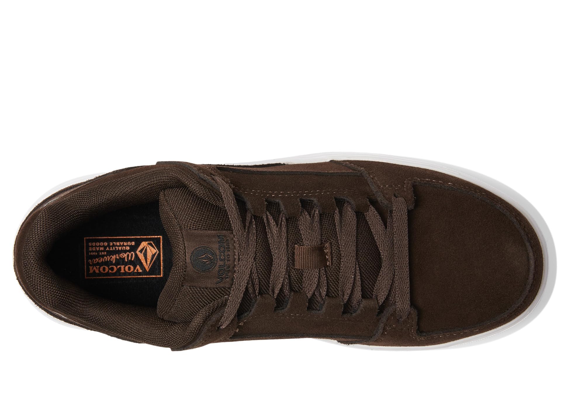 Volcom® Evolve EH Comp Toe Men Shoes – Suede and Leather Upper – Soft Insole – Memory Foam Cushioning Dark Brown 8 W