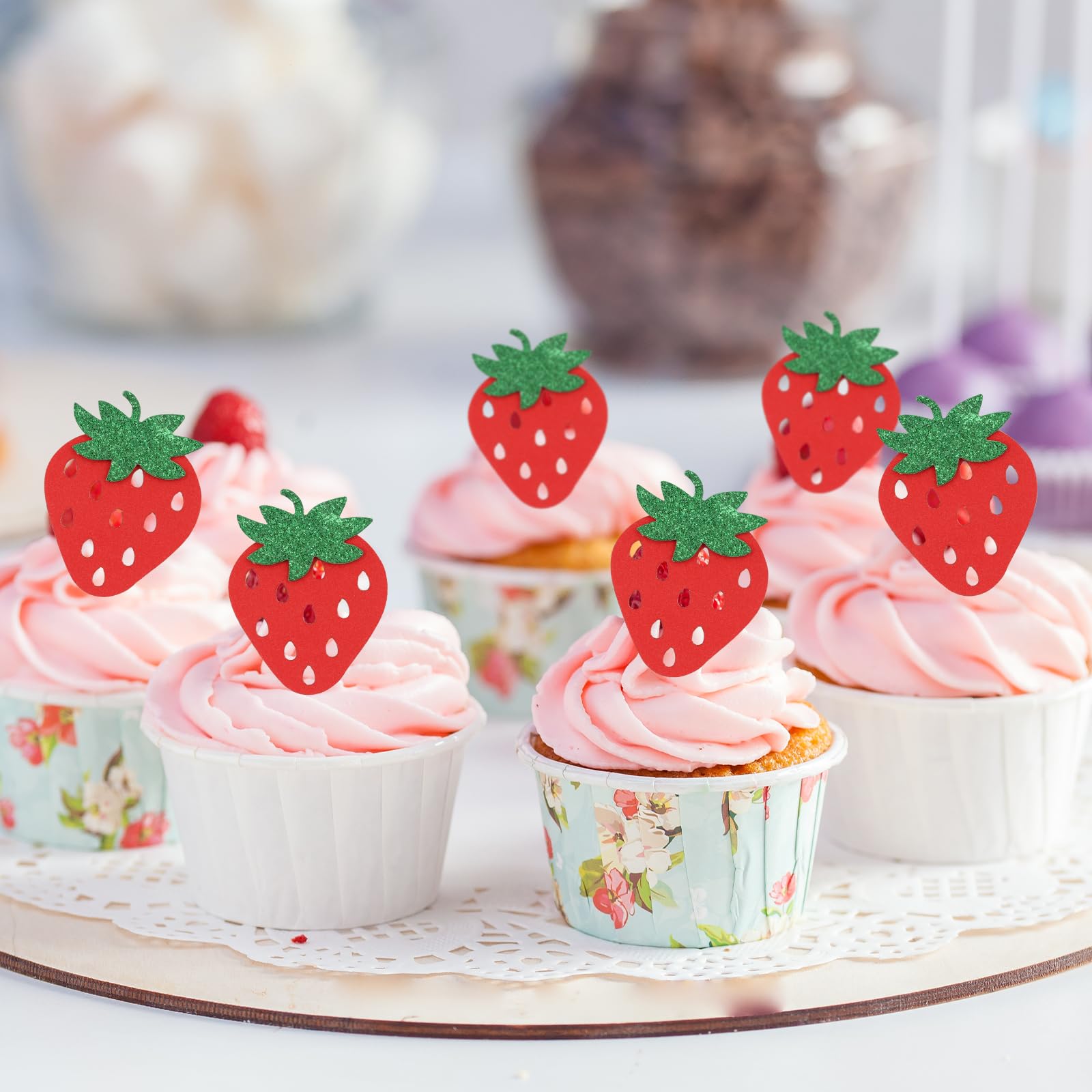 Palloncini A Forma Di Fragola Per 8° Compleanno: Set Da 7 Decorazioni In Mylar Rosso - 2