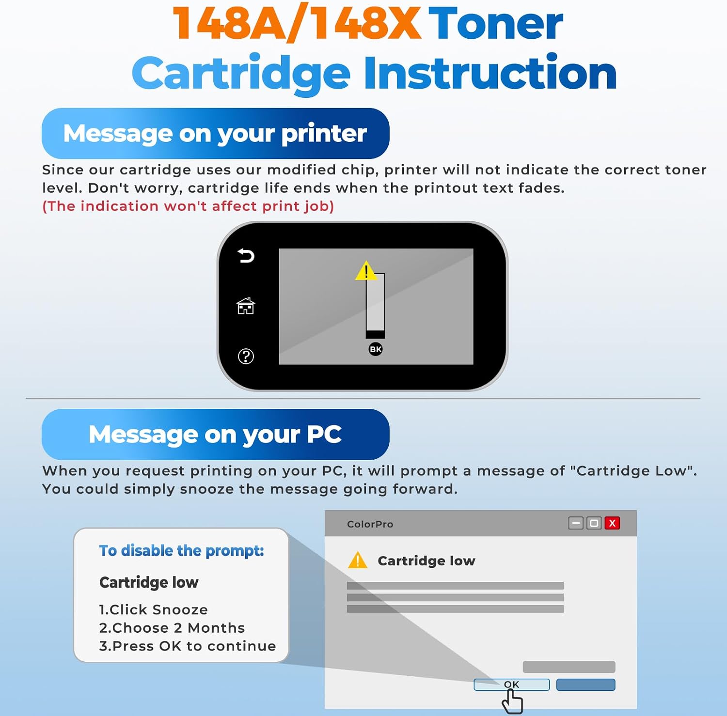 148A Toner Cartridges 4001n 4101fdw 2 Pack for HP 148A 148X W1480A W1480X Toner Cartridge, HP148A 4101fdw 4001n Toner Cartridge, Compatible HP Laser Jet Pro MFP 4001n 4101 4001dn 4001dw 4101fdn