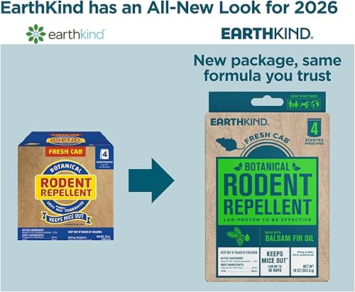 Vista 7 de Fresh Cab. Repelente de roedores, botánico, 28 bolsas con olor, respetuoso con el medio ambiente, registro de la EPA y mantiene a los ratones fuera.