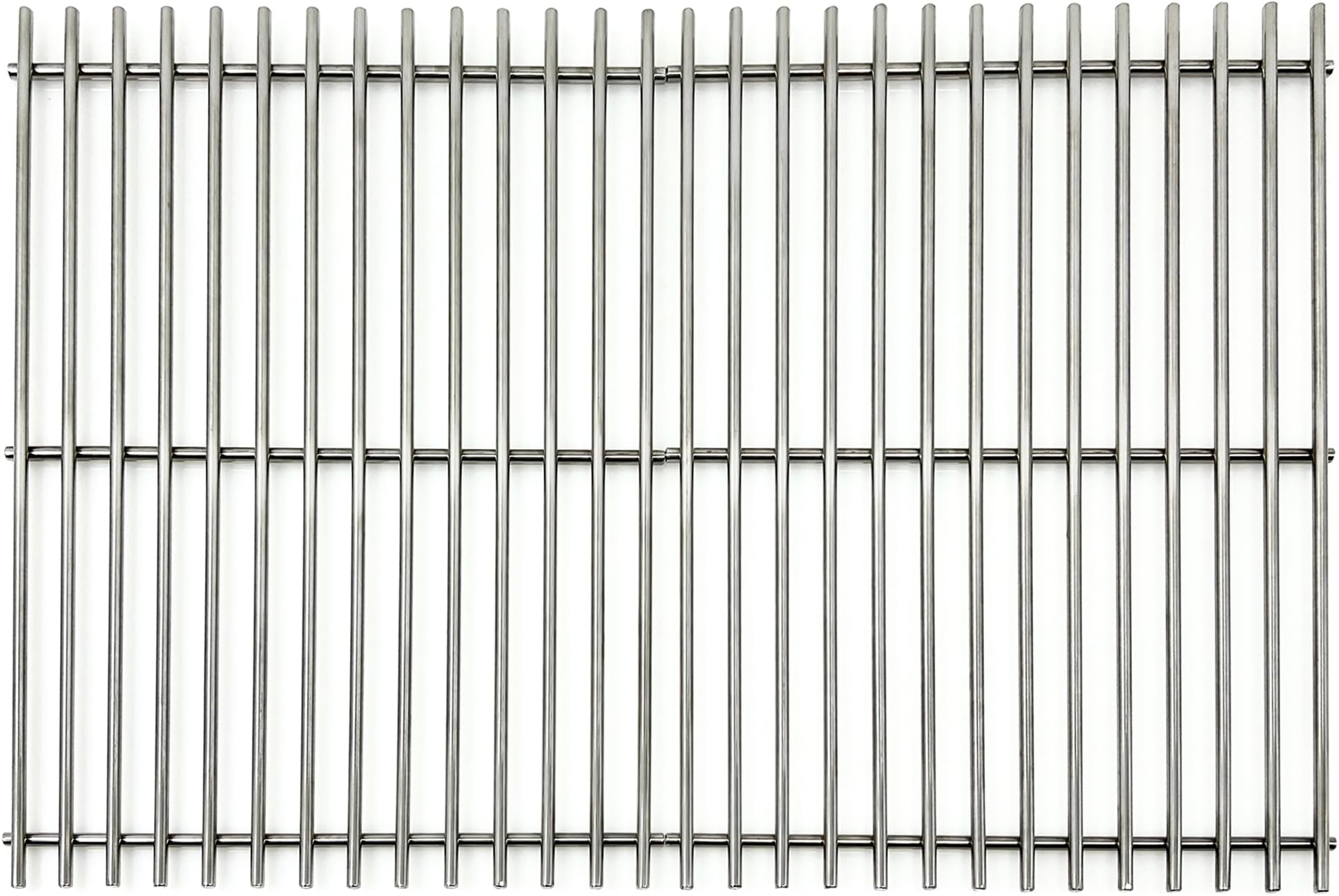 Direct store DS102 Solid Stainless Steel Cooking grids/grates 17" x 12 1/2" Replacement for Charbroil 461320507, 461320508, 463250509, Great Outdoors, Thermos, Vermont Castings Gas Grills, set of 2