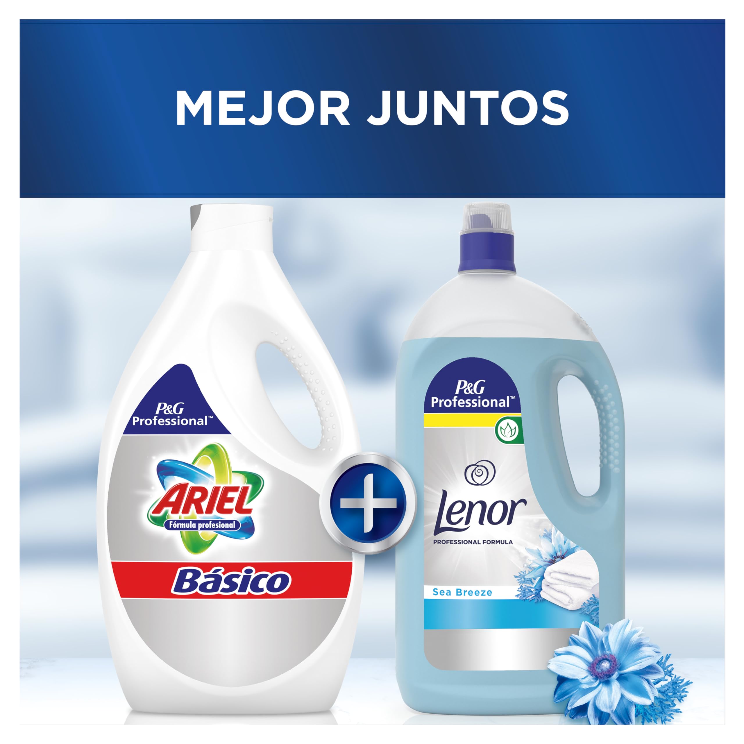 Ariel Professional, Detergente Lavadora Liquido, 120 Lavados, 6L (2 x 3L), blancos brillantes lavado tras lavado
