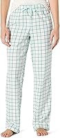 Amazon Essentials Women's Flannel Sleep Pants - 100% Brushed Cotton, Relaxed Fit, Drawstring Waist Lounge Bottoms