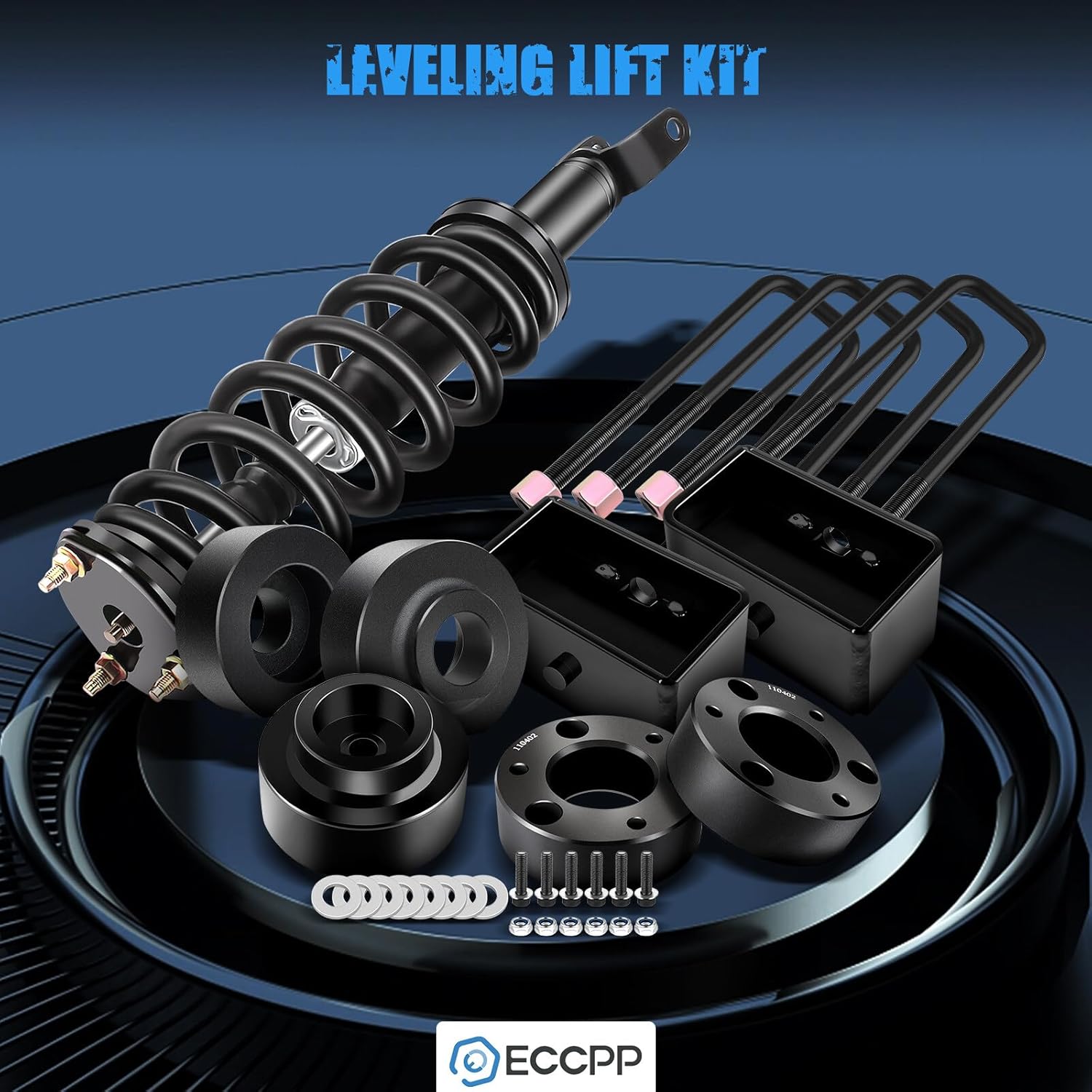 ECCPP 2.5" Front Leveling Lift kit,Front Rear Struts Shock Absorber kit Compatible for Dodge Dakota 1997-2004