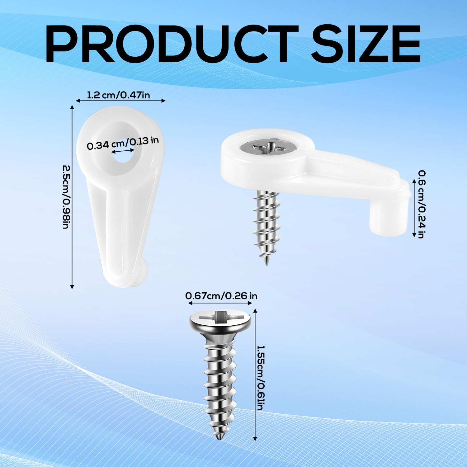 80pcs Storm Window Clips, Glass Door Holder with Metal Screws Screen Retainer Clips Fixing Hardware Kit Windproof Fasteners for Windows Doors Cabinets Panels (White)