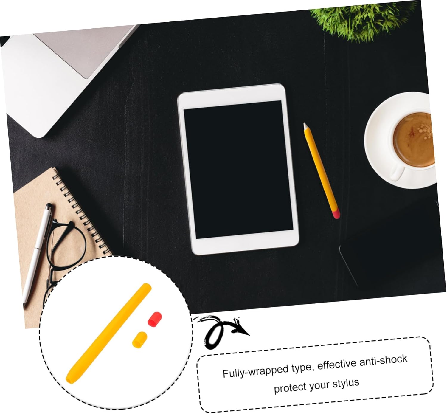 Stylus Pen Protector Silicone Holder Sleeve for Pencil Nonslip Case Pencil Cap