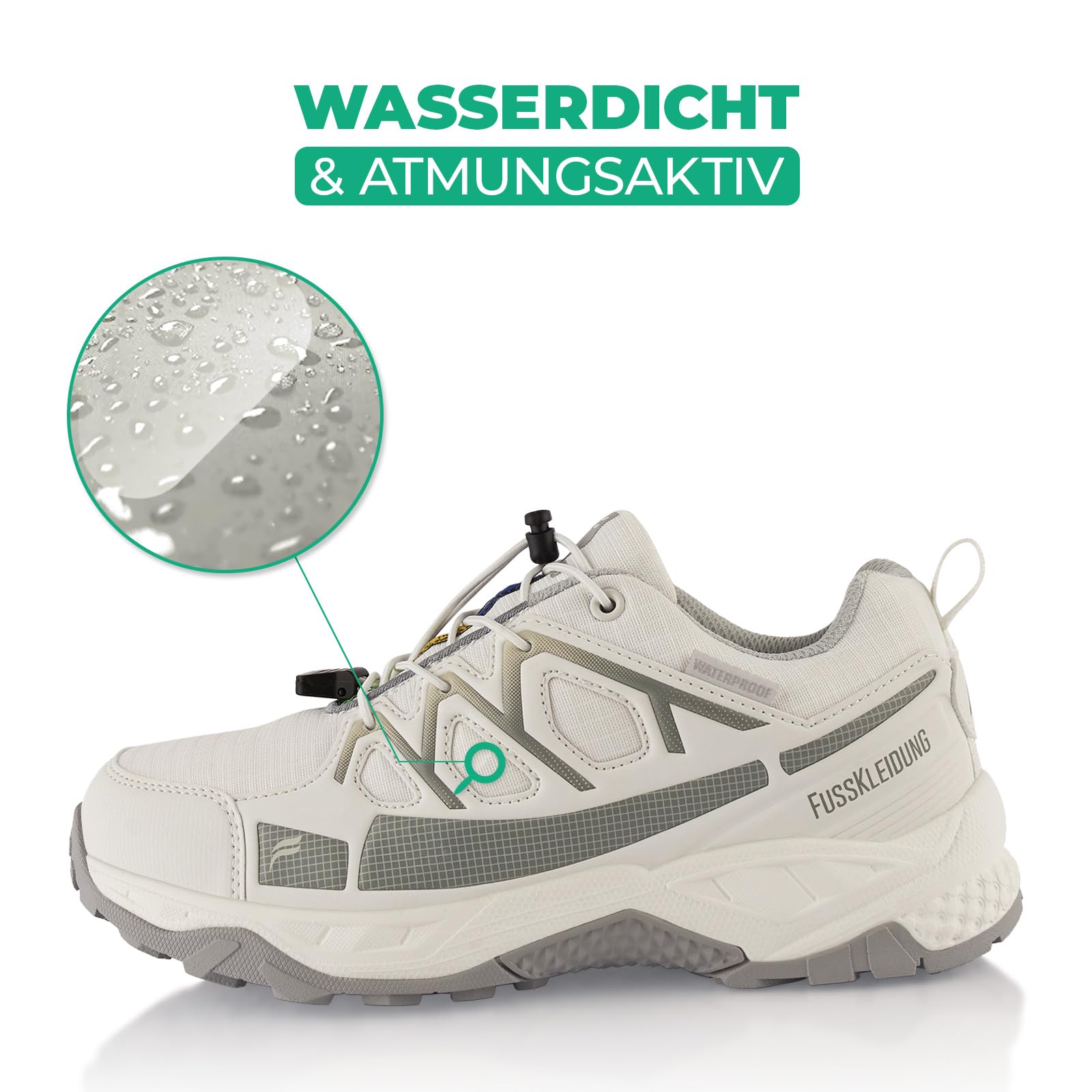 Fusskleidung® Damen Herren Wanderschuhe wasserdichte Trail Running Trekkingschuhe
