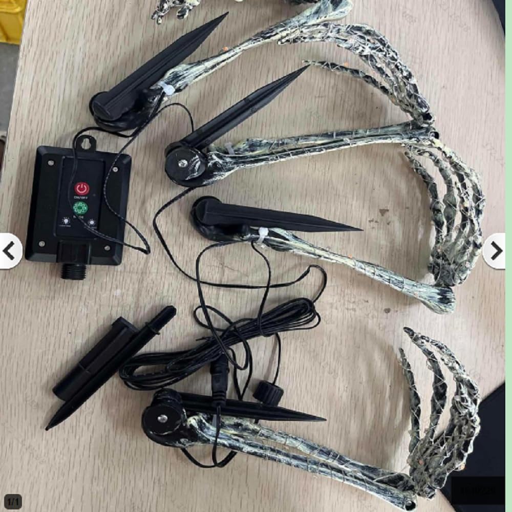 Guirlande squelette lumineuse solaire pour décorer votre pelouse d'Halloween