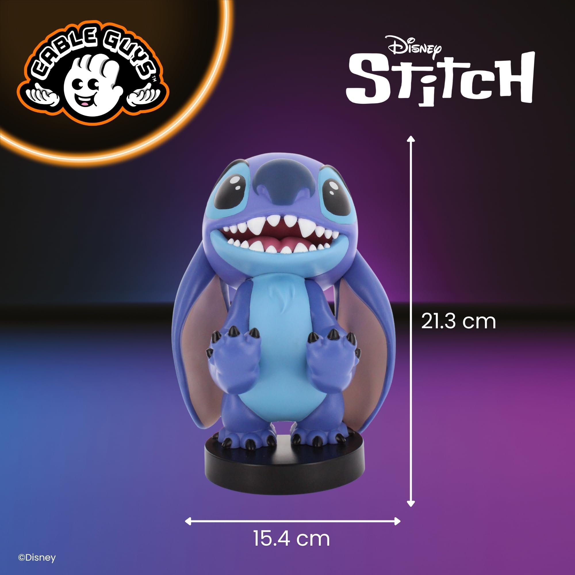 Cableguys Smiley Stitch Controller Halter & Handy Ständer - Gaming Zubehör für Zimmer und Schreibtisch-Setup, Ständer Kompatibel mit Xbox-, PlayStation- & den meisten Standard-Controllern