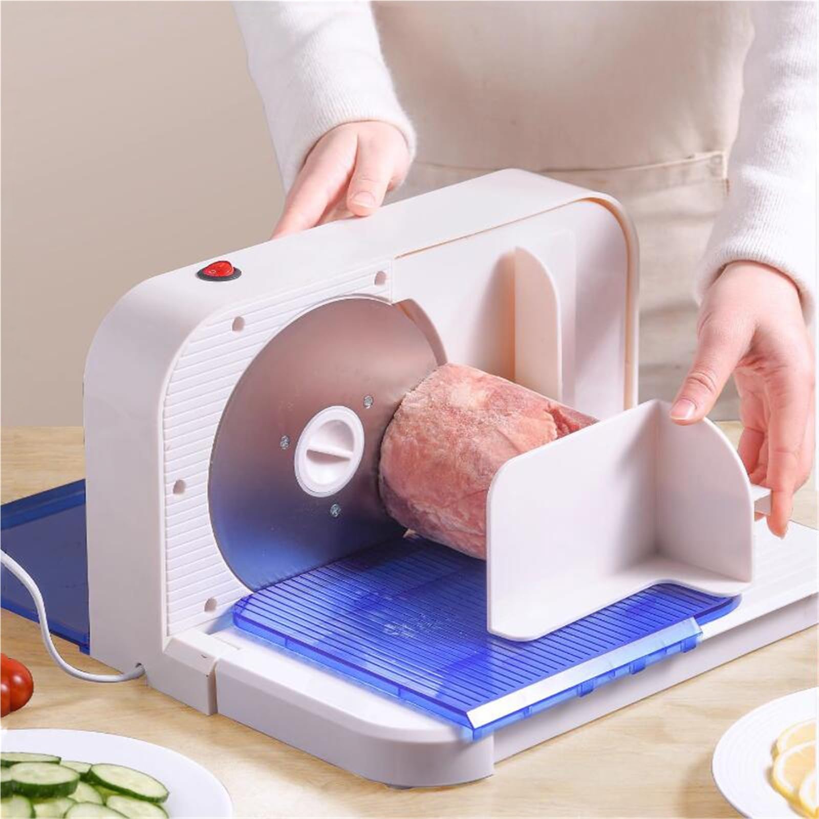 Amazon | 電動フードスライサー パン切り機 肉切り器 折りたたみ式 無