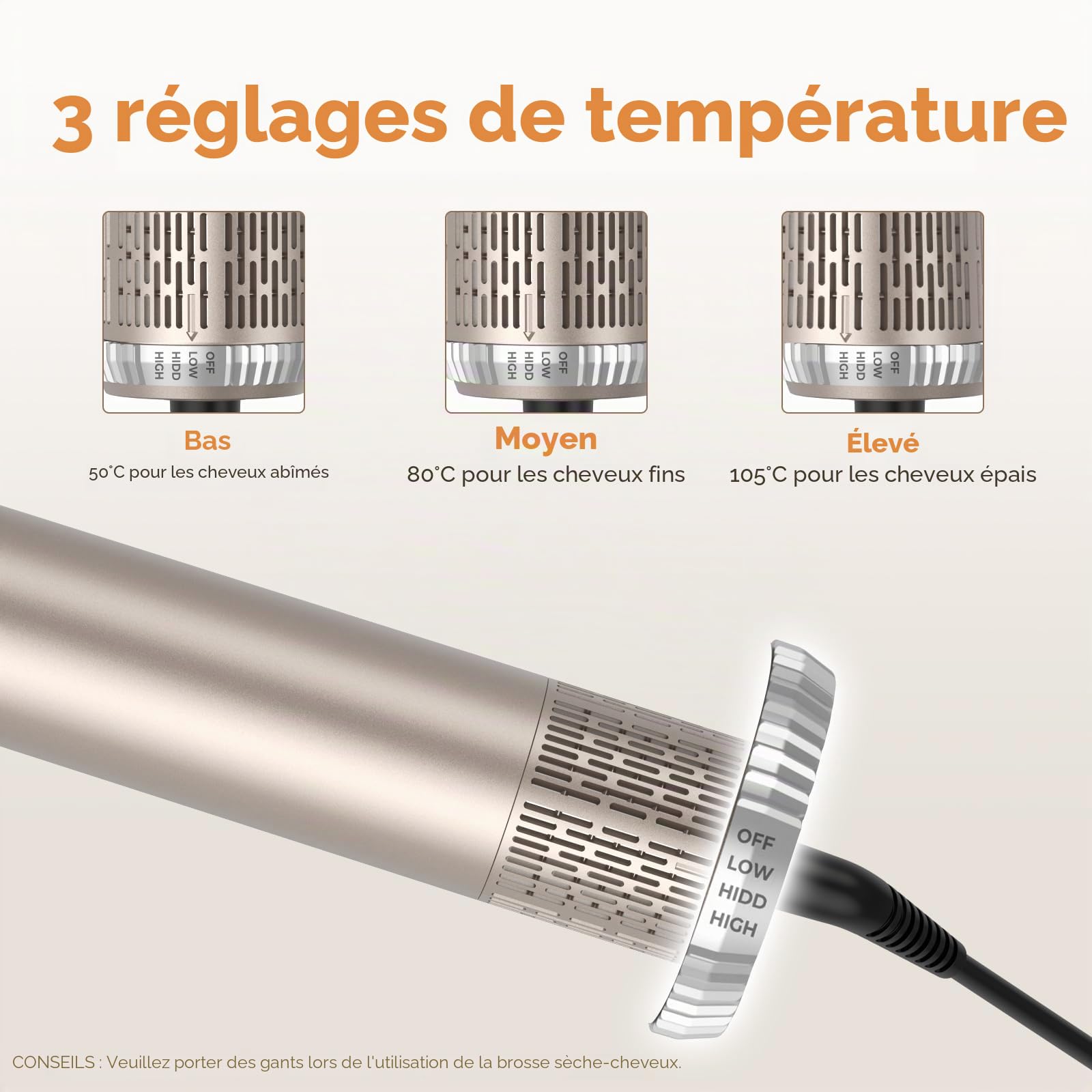 Air Styler Airbrush 6 en 1,1000w Sèche Cheveux Ionique,Hair Styler,Température Vitesse du vent Réglable,Brosse Soufflante avec 30mm Boucleur, pour Cheveux Secs, Lissés, Bouclés
