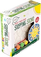 Vista 86 de Creative Roots Tortuga, Erizo y Sol de Mosaico - Pack de 3 Piedras de Paso de Cerámica de 7 Pulgadas & 6 Pinturas Vibrantes, Piedras de Paso DIY