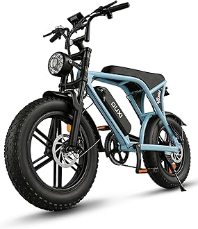 OUXI V8 Series Electric Bike for Adults, Ebike Peak 500W/1000W, 20/31 MPH, 10.4/15/30 AH Removable Battery, 16''/20" Fat Tire Electric Bike, 7-Speed Gear Electric Bicycles, Dual Disc Brakes