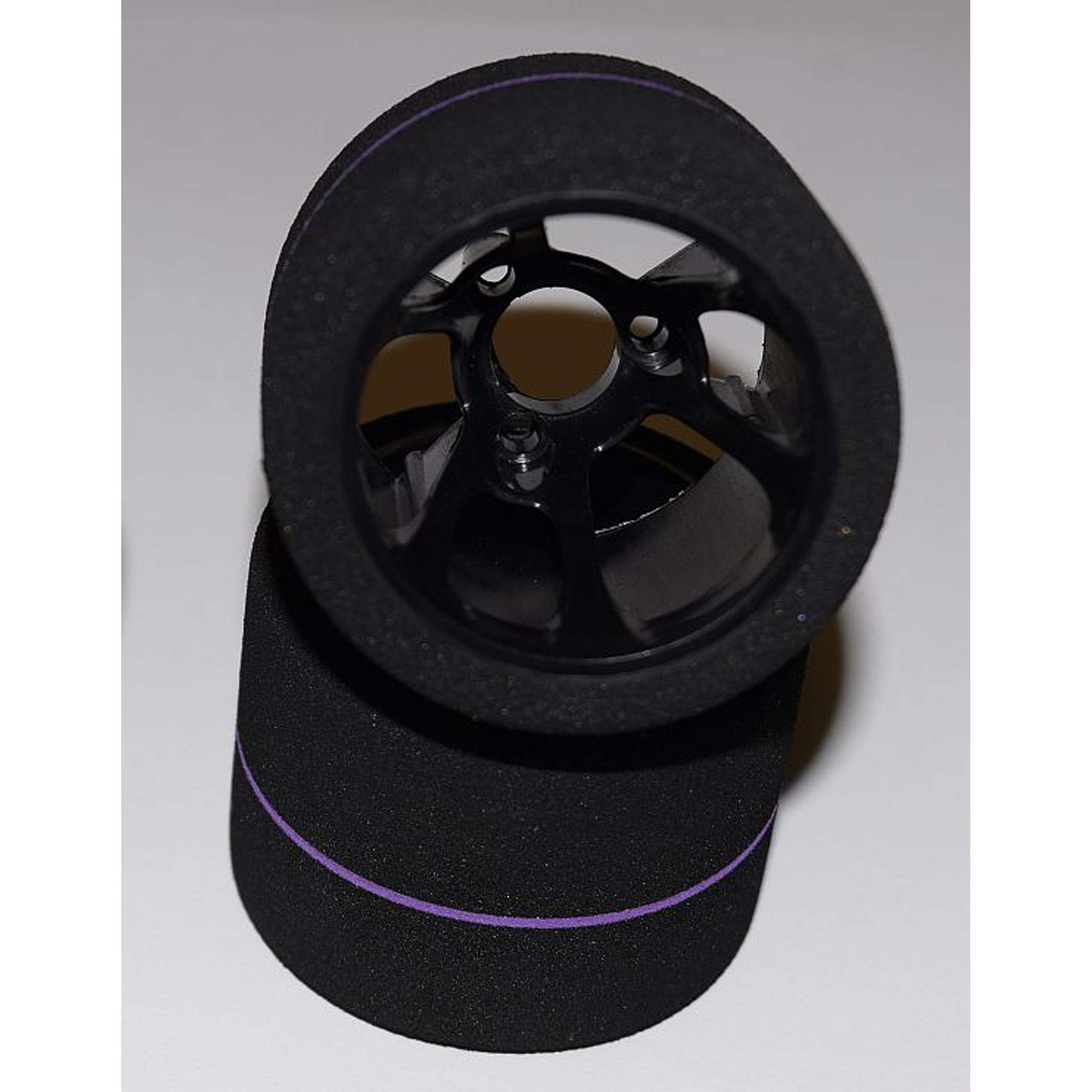 Johns Bsr Racing 1/12 Spec Tire, Rear Mounted Wheel, Team Purple (2), BXRF1234S