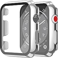 Vista 13 de Misxi - Juego de 2 fundas de policarbonato con protector de pantalla de vidrio templado compatible con Apple Watch Series 3 y Series 2 de 38mm