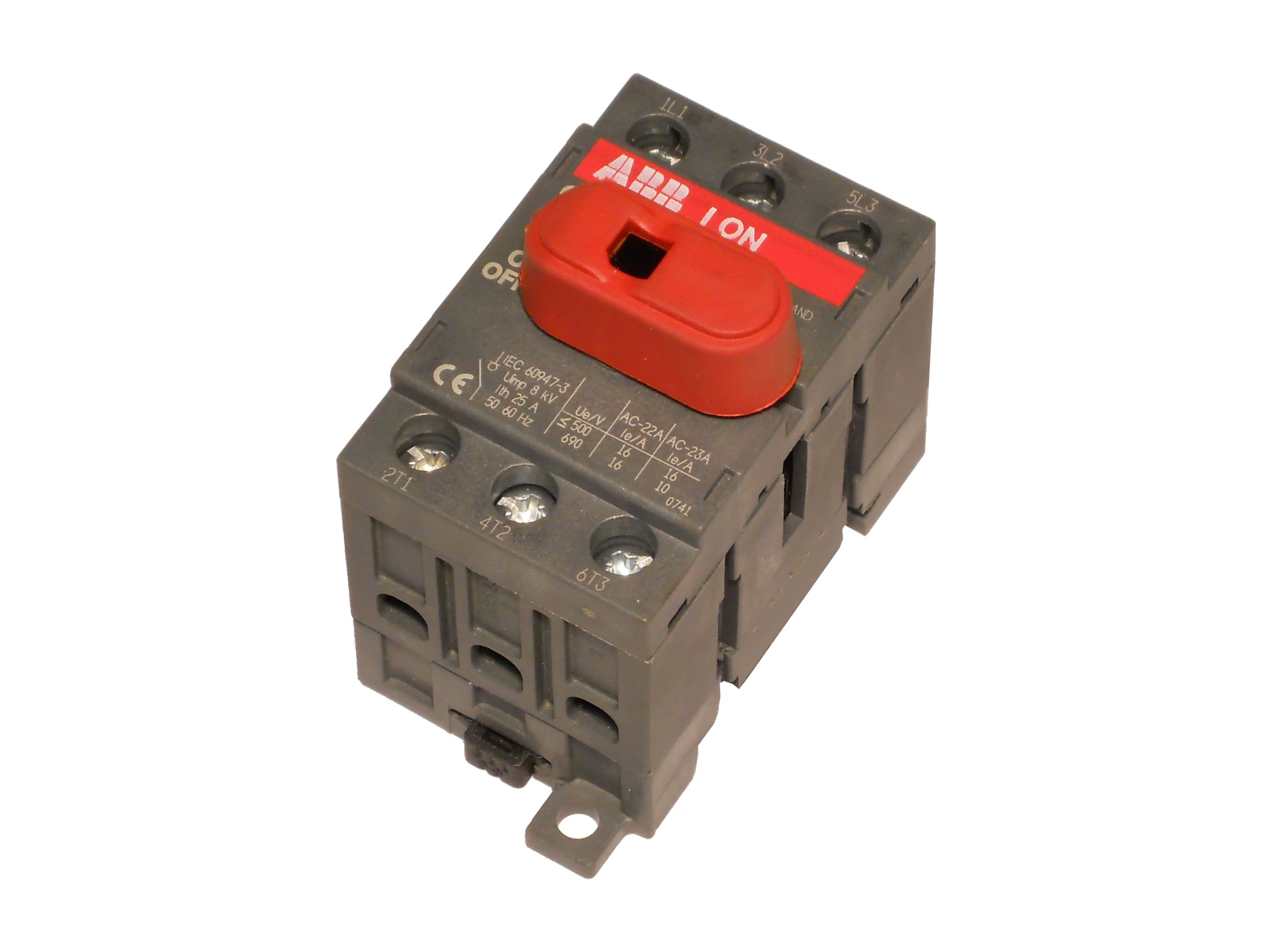Interrupteur sectionneur 1SCA022283R9010 tripolaire 40A pour rail DIN