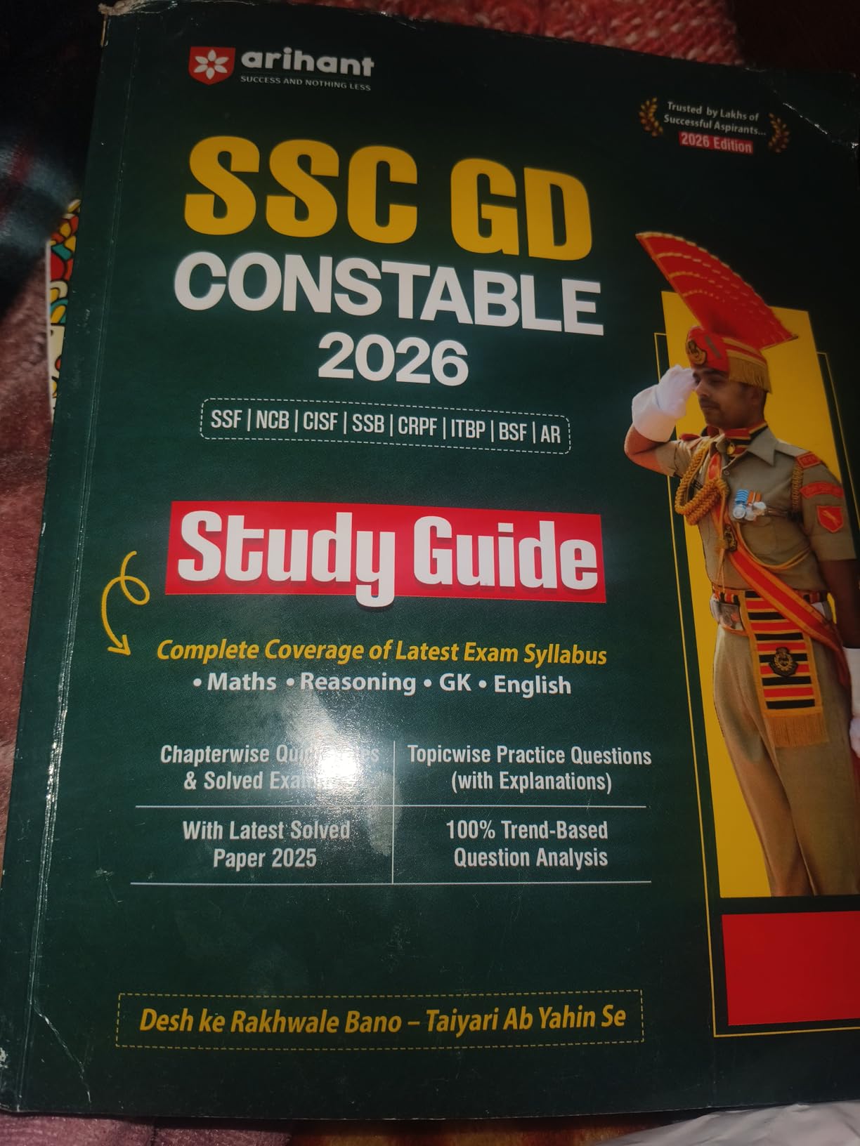 Buy Arihant SSC GD Constable Exam 2026 | Study Guide | Chapterwise ...