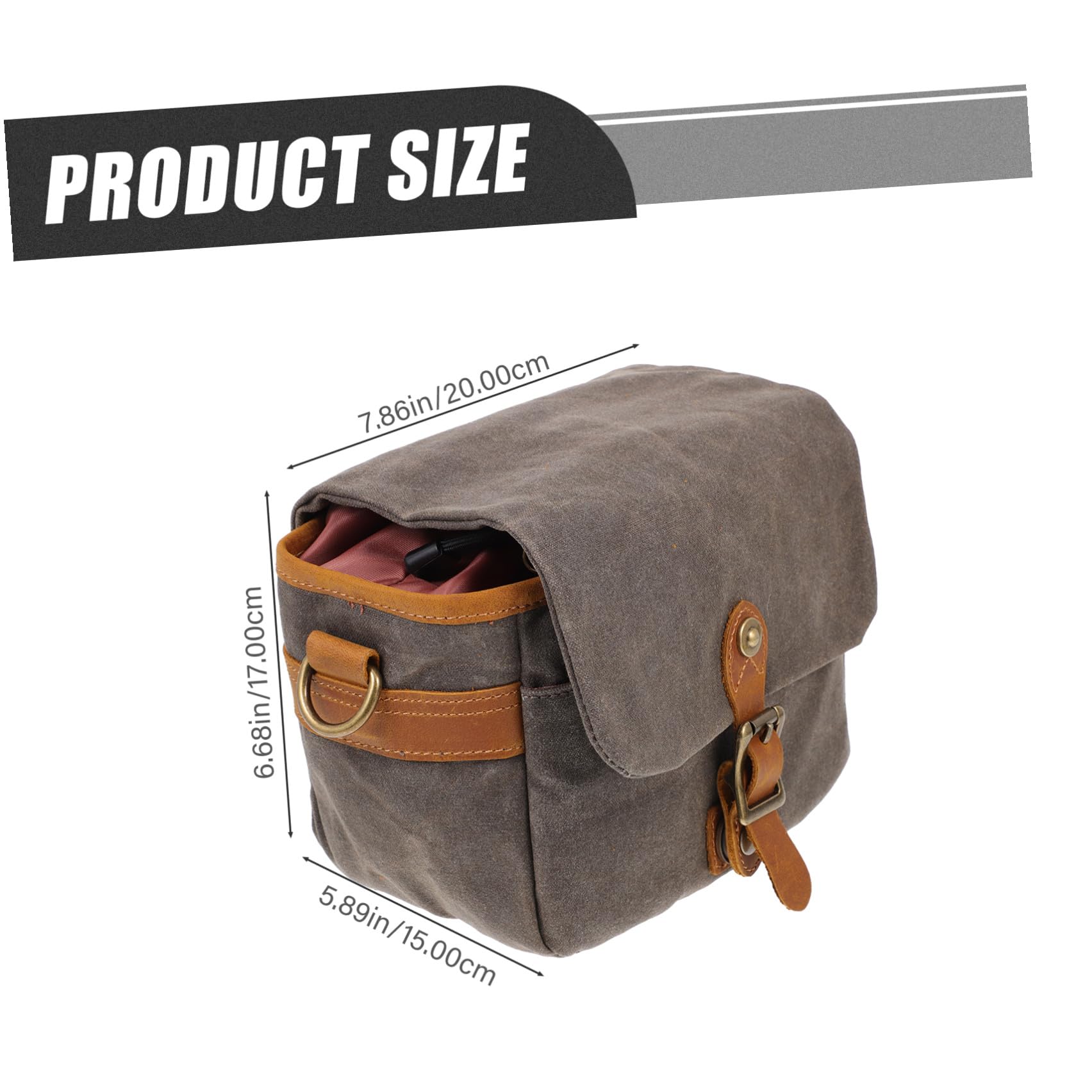 HOMSFOU Borsa Tracolla Portatile in Canvas Verde per Macchina Fotografica Custodia Protettiva per Viaggi e Uso Quotidiano