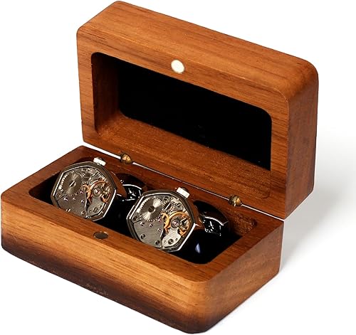 Miniatura 3 de Gemelos para hombre, con forma de movimiento, gemelos plateados con caja de madera de nogal inicial para marido, novio, novio, novio, novio, boda