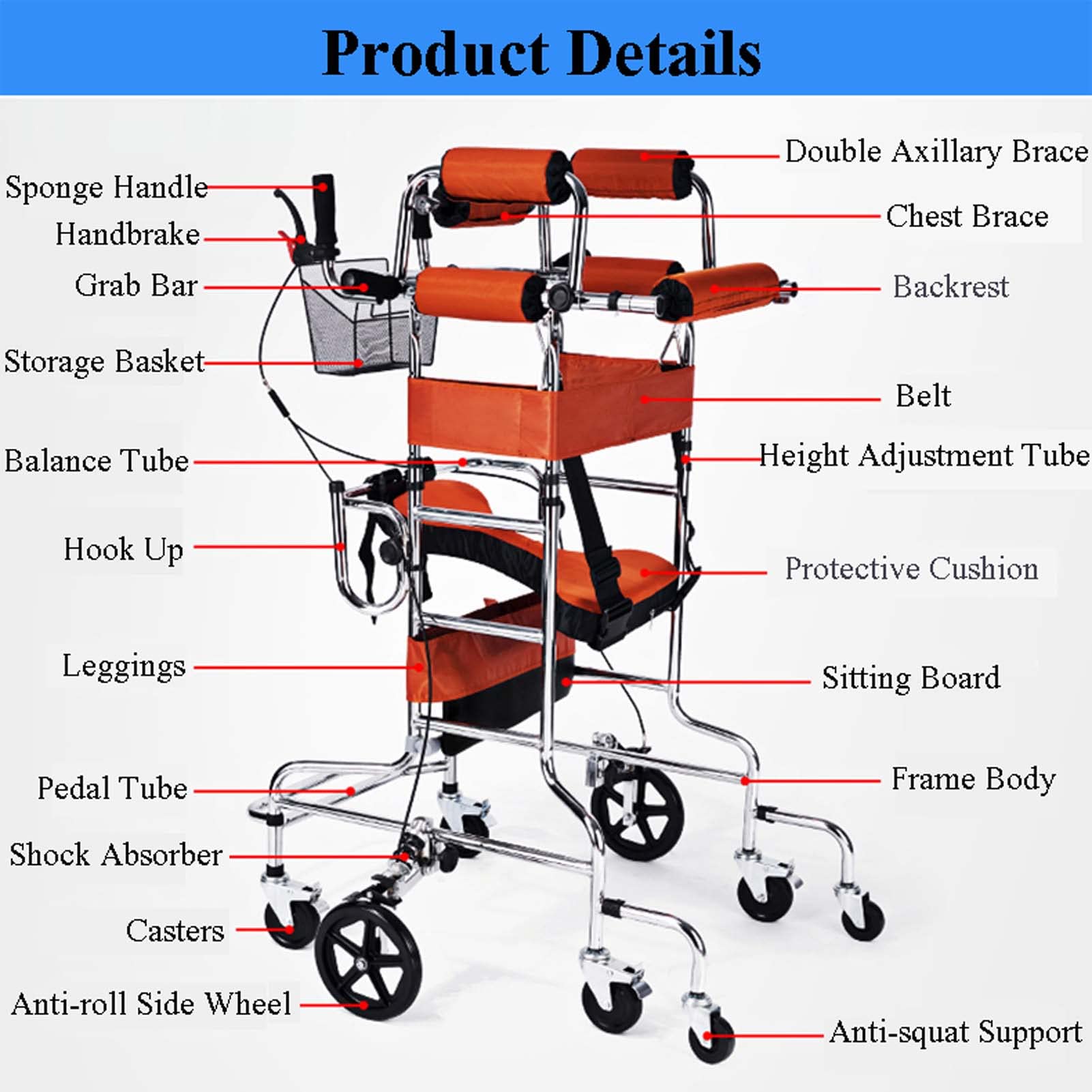 YSUEFIJO Andador Silla de Ruedas, Andador para Ancianos con Silla, Andadera para Ancianos Regulable, Rollator con 4 Ruedas, Andador Caminador, Casa y Fuera