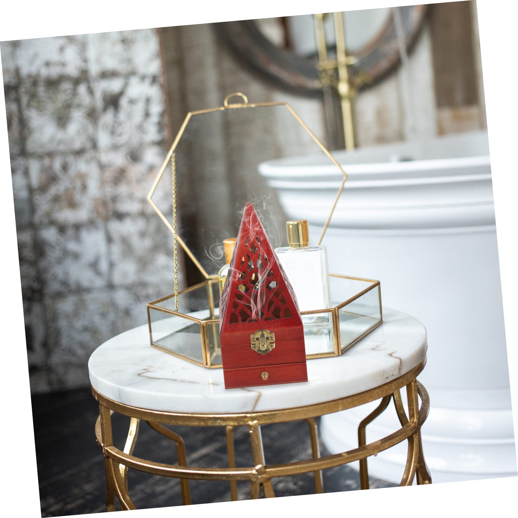 Abaodam 3stücke Holz Räuchergefäß Mit Schublade Vintage Pyramiden Design Für Aromatherapie Büro Und Zuhause Kompakt Kreativ Und Dekorativ Für Räucherstäbchen