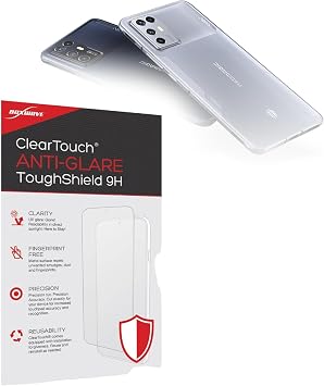 BoxWave Screen Protector Compatible with Nubia Red Magic 6R - ClearTouch Anti-Glare ToughShield 9H 2-Pack, Anti-Glare 9H Tough Flexible Film Screen Protector