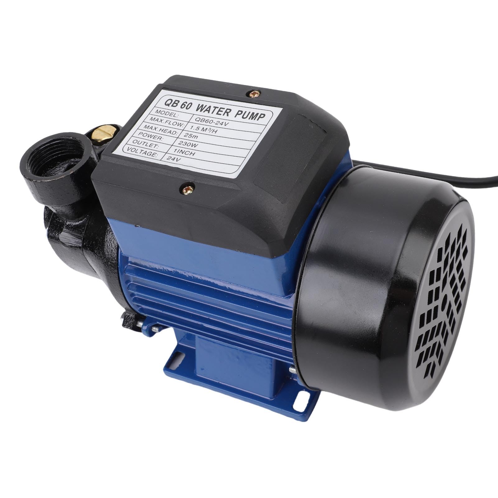 Pompa Wodna 24 V, 230 W, wysokość Podnoszenia 25 M, wydajność Przepływu 1,5 M³/h, 3200 Obr./min, z odlewaną obudową aluminiową i płytą ze Stali Nierdzewnej, do Domowego