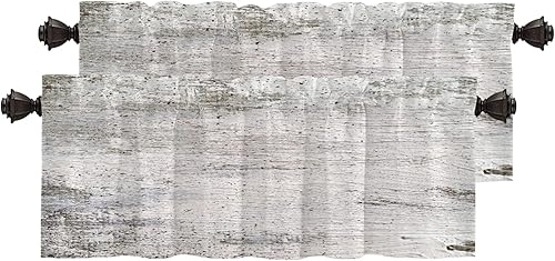 Miniatura 397 de Cenefas de cocina modernas con patrón de cobre marrón dorado para ventanas, cenefas opacas abstractas de marcas de arañazos y cortinas opacas