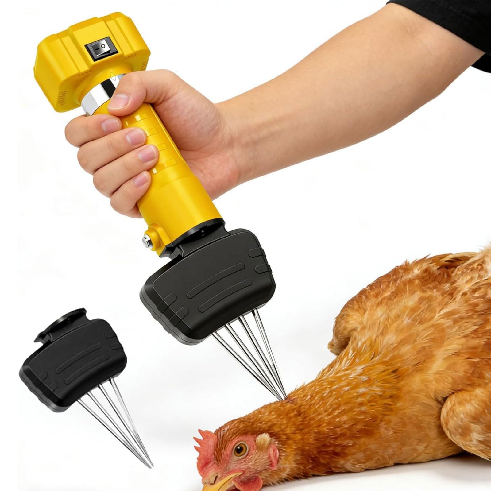 Plumeuse électrique de volaille et poulet portable à écart réglable
