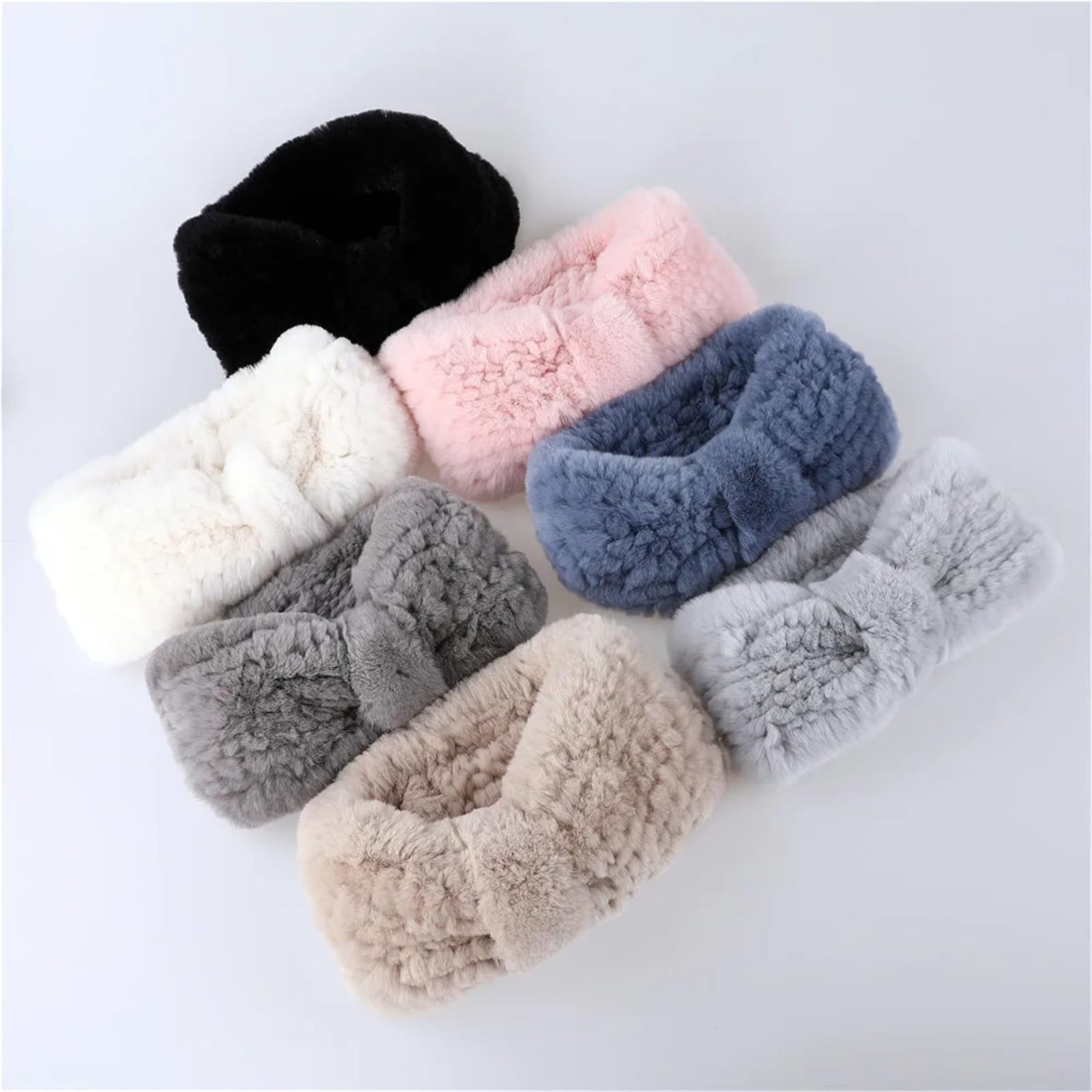Stirnband 2 Stück Damen Winter gestricktes elastisches Stirnband Haarband Haarschmuck Winter Stirnband(Khaki)