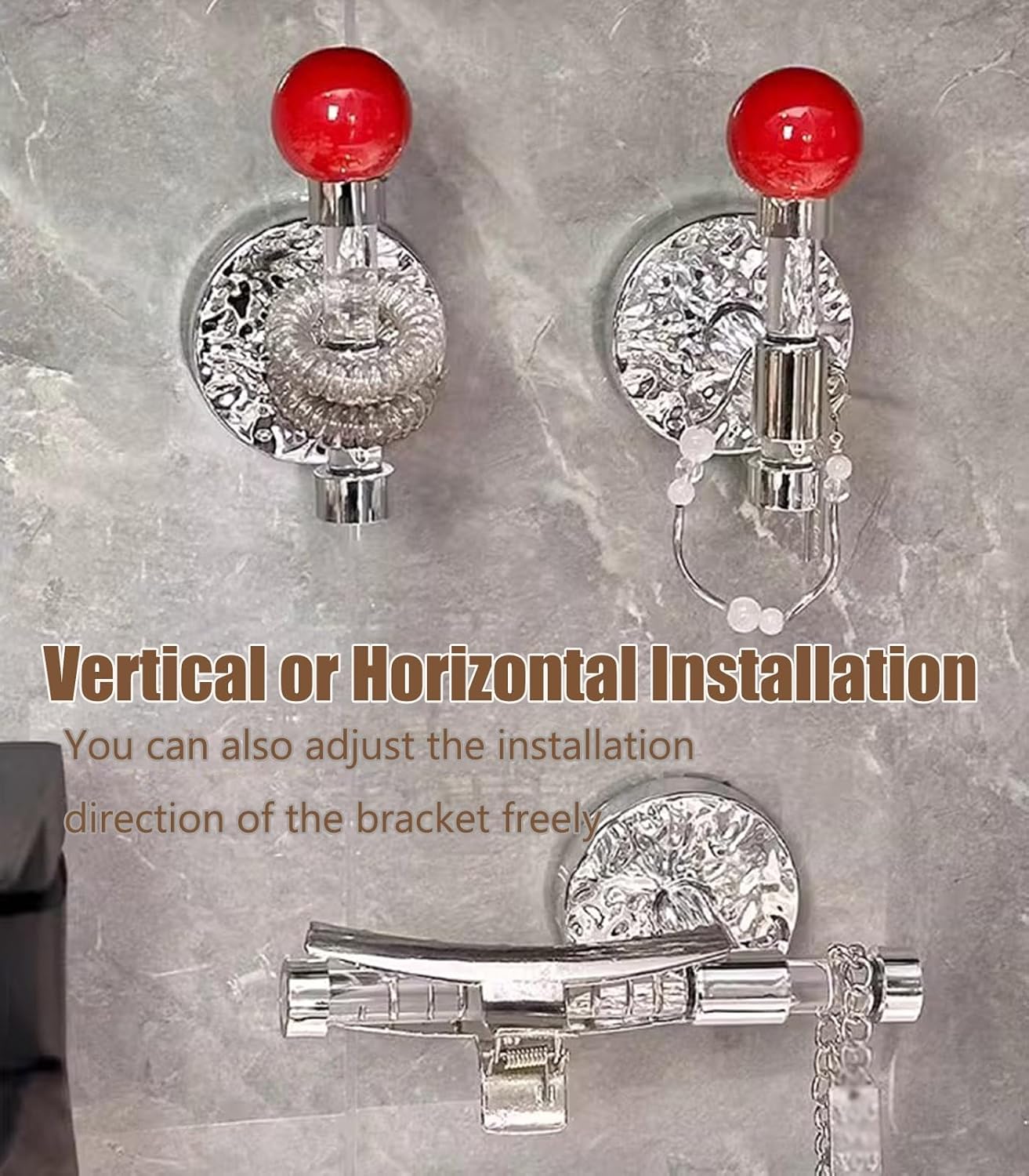 Hair Accessories Organizer Holder, 2 Pcs Clear Acrylic Headband Holder Organizer, Scrunchie Organizer for Headbands Watches Bracelets Jewelry Bath Balls Necklaces(Short Style)