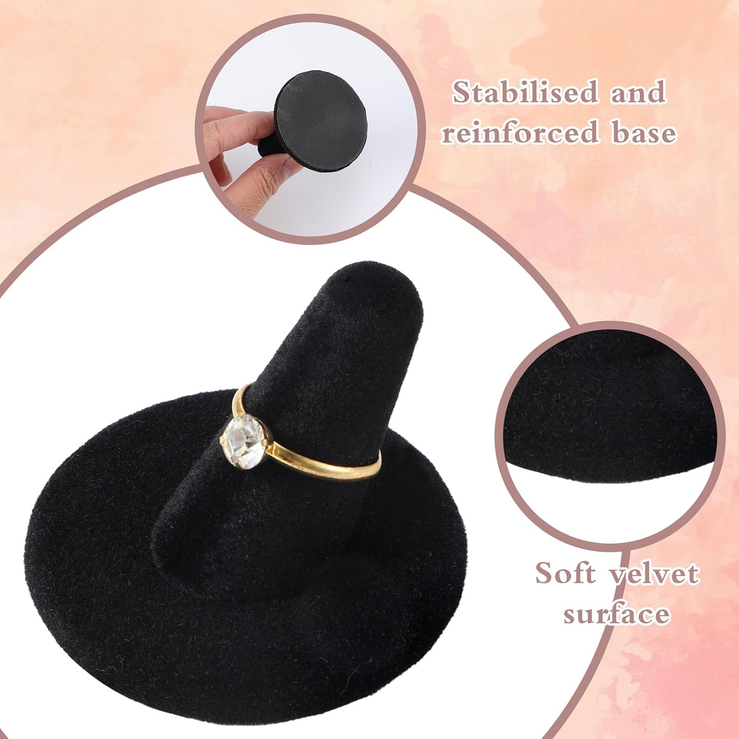 5Pc Ring Display Ring Display Stand Ring Holder Display Ring Cone