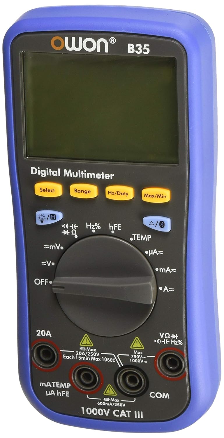 Owon B35 Digital Multimeter with Temperature Meter, Bluetooth Interface T with True RMS