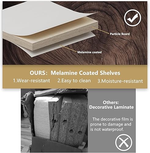 Miniatura 8 de Torre corta de 4 cajones, organizador modular de madera con almacenamiento, estante de ropa para colgar ropa, blanco, 25.5 pulgadas de ancho