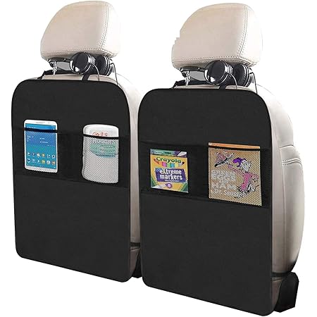 Freddie and Sebbie Kick Mats- Luxury Car Seat Back Protectors 2 Pack, Perfect Backseat Organizer and Seat Covers For Car, SUV, Auto and Child Safety Seat Accessories