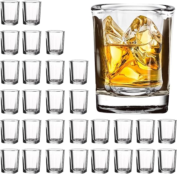 Vivimee 30 Pack Heavy Base Shot Glasses Bulk, 2.2 oz