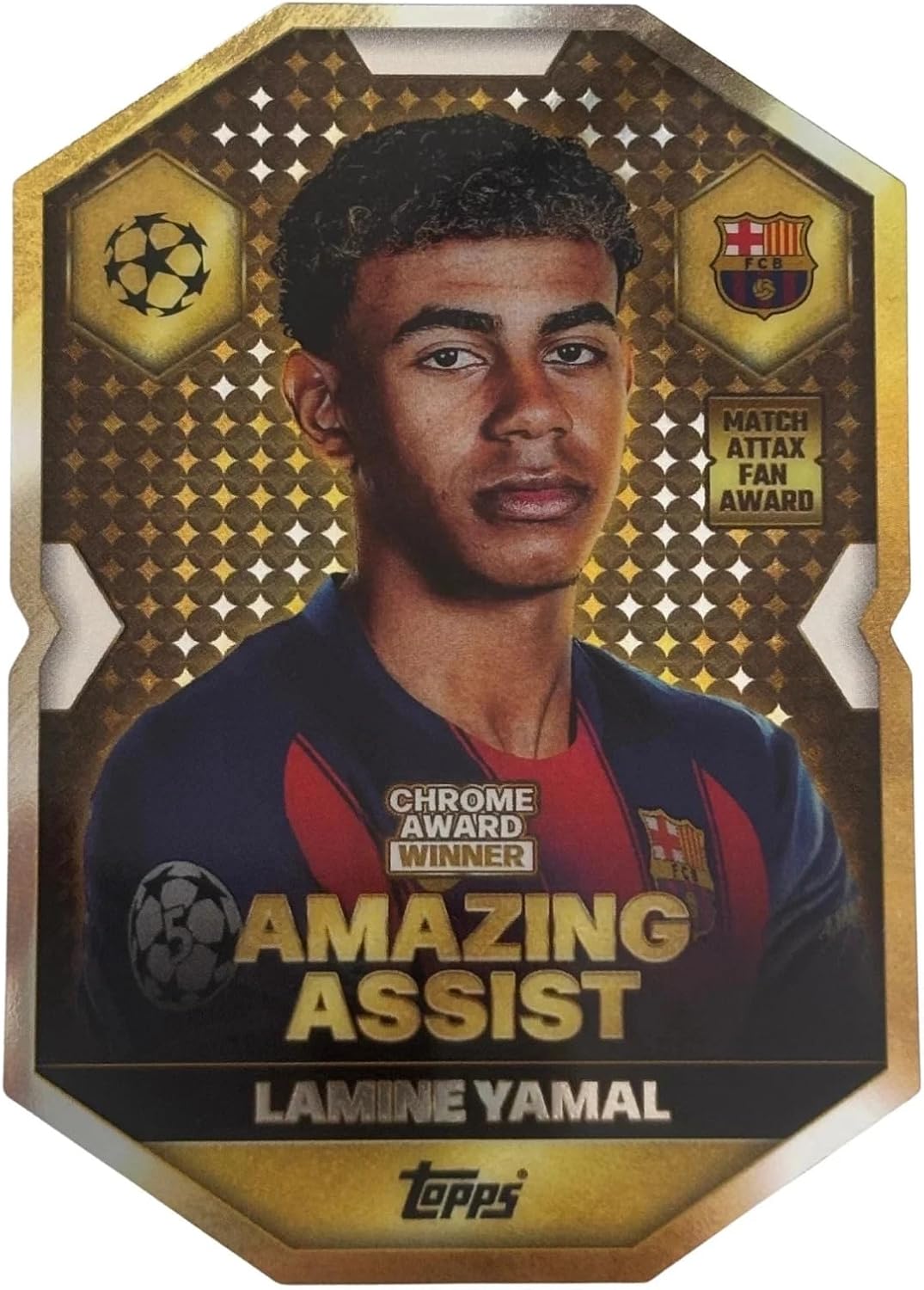 Match Attax 2025 2026 Lamine Yamal Chrome Award Trading Card
