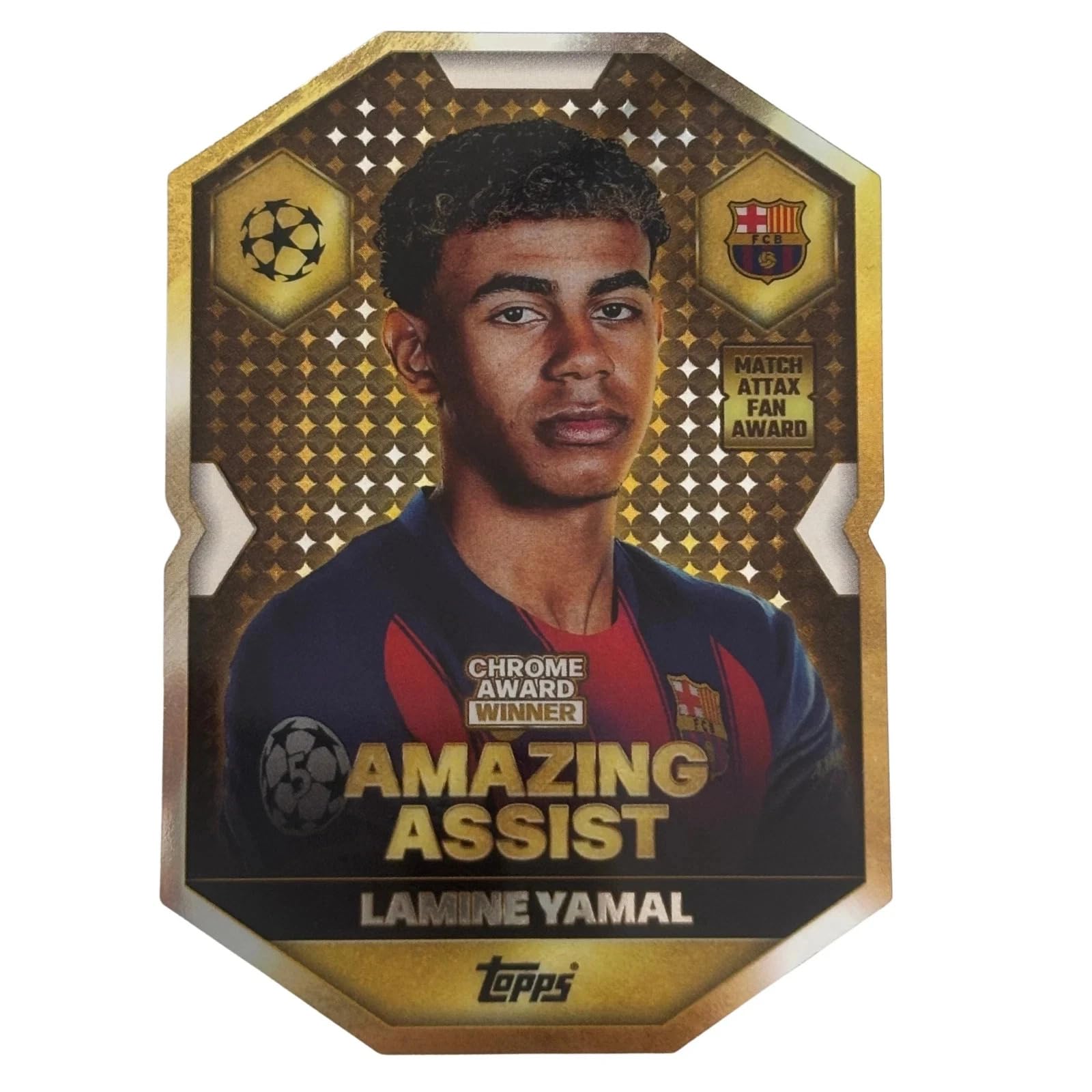 Match Attax 2025 2026 Lamine Yamal Chrome Award Trading Card