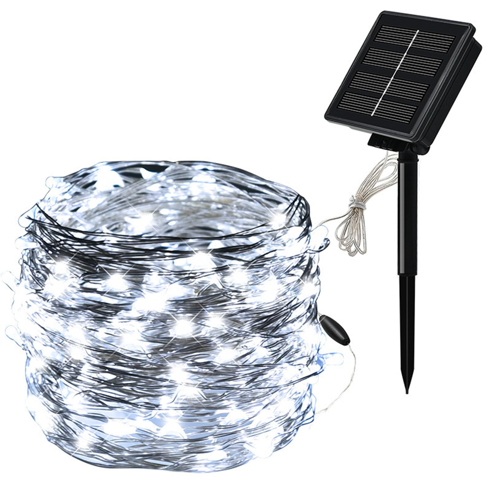 FANSU LED Garden Lights, 8 Modes Indoor/Outdoor Solar String Lights, Versatile Solar Lights Outdoor Garden, for Patio Yard Home Christmas Parties Wedding Decorations (White,32m/300 LED)