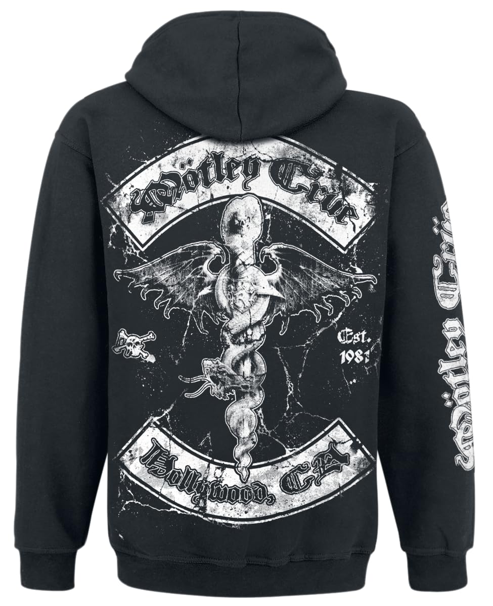 Motley Crue Hollywood Männer Kapuzenpullover schwarz Band-Merch, Bands