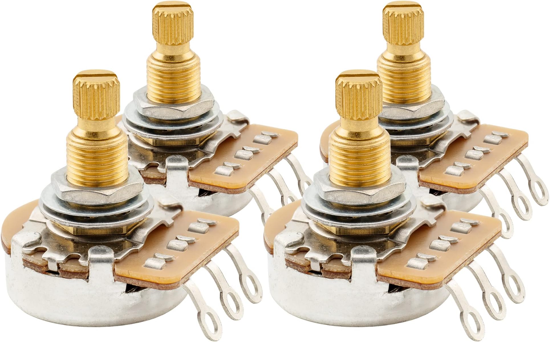 Musiclily Pro HD A500K+B500K Full Brass Metric Coarse 18Spline Split Shaft Pots