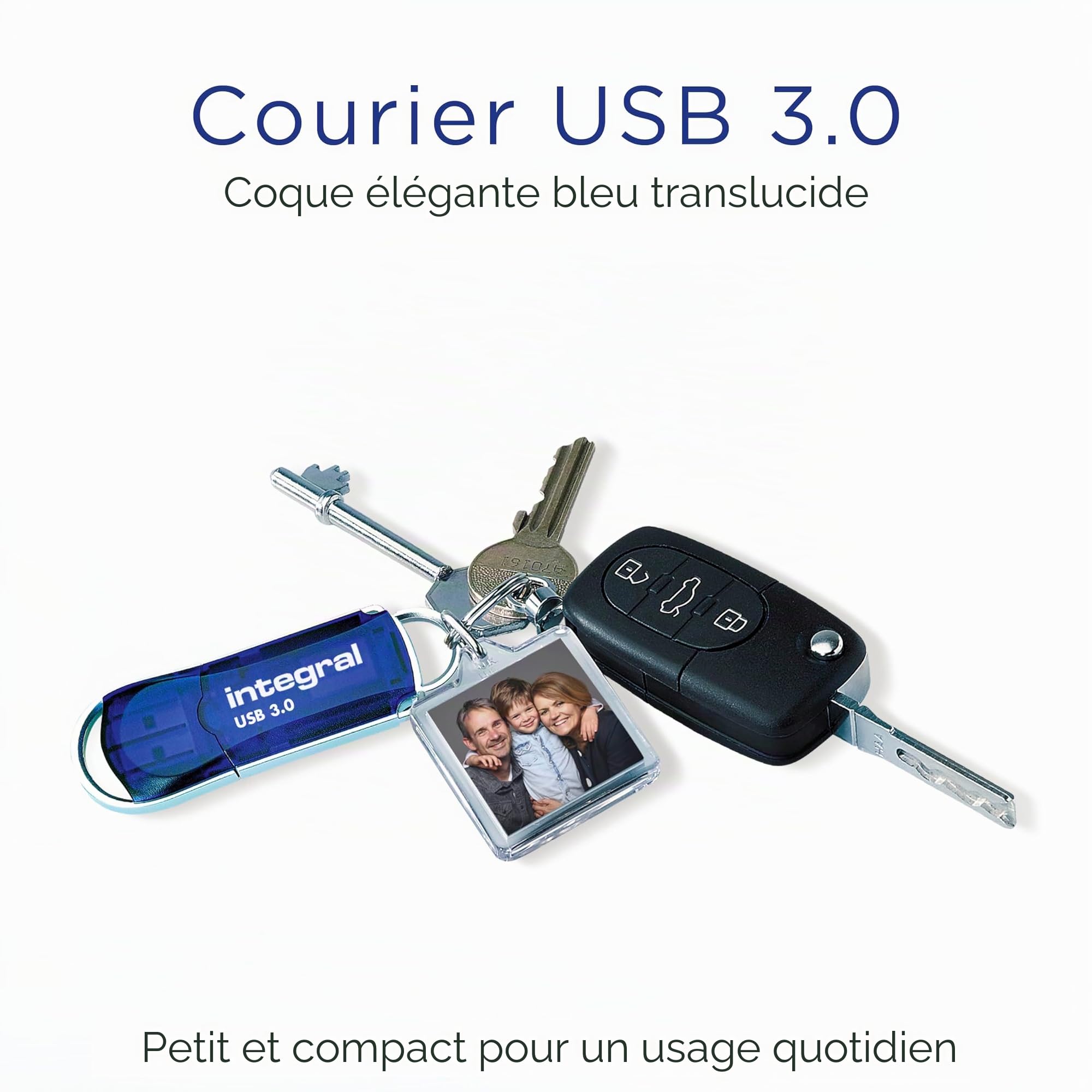 Integral 256GB Clé USB 3.2 Gen 1 Courier Bleu jusqu'à 120MB/s