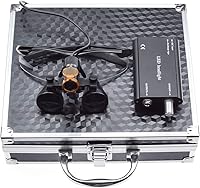 Vista 1 de BoNew 3.5 lupas de vidrio + lámpara de cabeza de 5 W con clip en caja de aluminio (color negro)