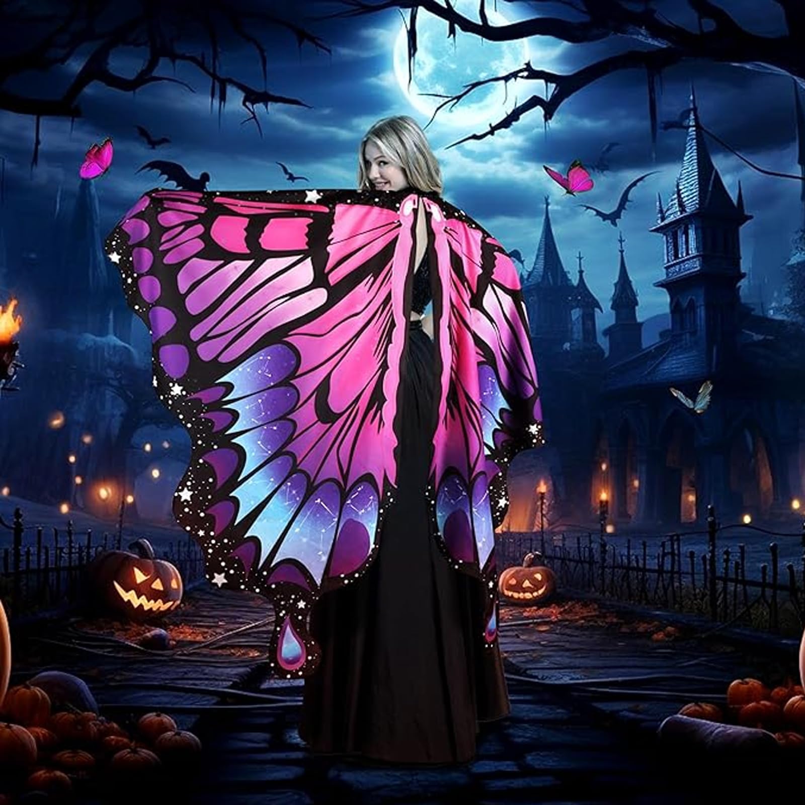 Wsetyy Butterfly Wings Cape - Image 2