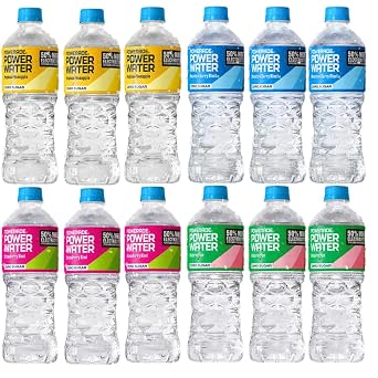 Powerade Power Water Zero Sugar Variety Pack, 20 oz Bottles 12 Pack Watermelon, Mountain Berry Blast, Strawberry Kiwi & Tropical Pineapple Zero Sugar Electrolyte Hydration Drink