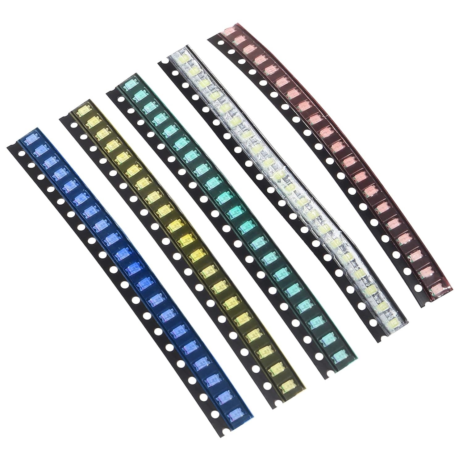 1206 SMD LED Kit 100pcs 5 Colors SMD LED Diode Lights Kit Super Bright Lighting Bulb Lamps Electronics
