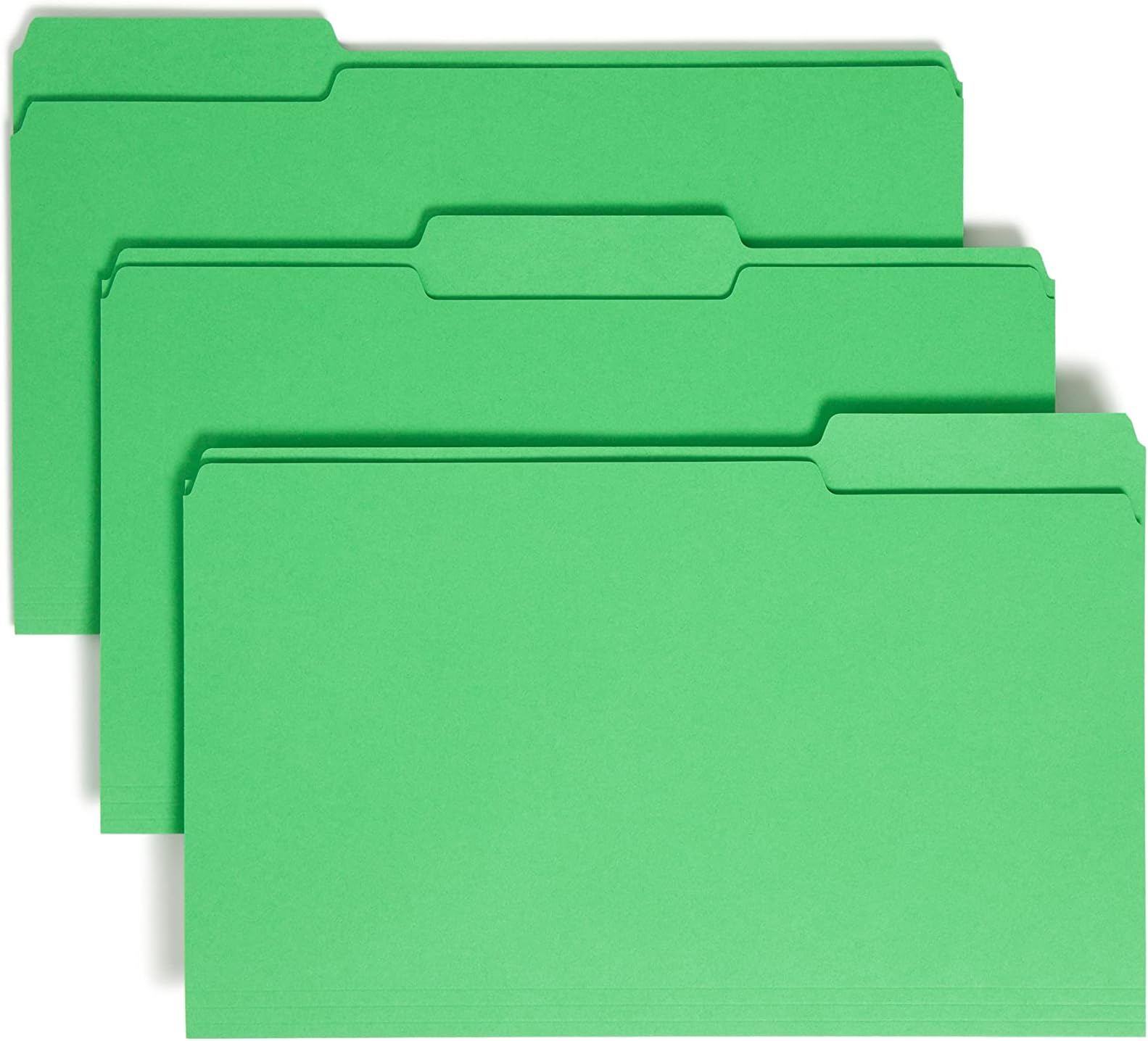 SMEADColored File Folder, 1/3-Cut Tab, Legal Size, Green, 100 per Box (17143)