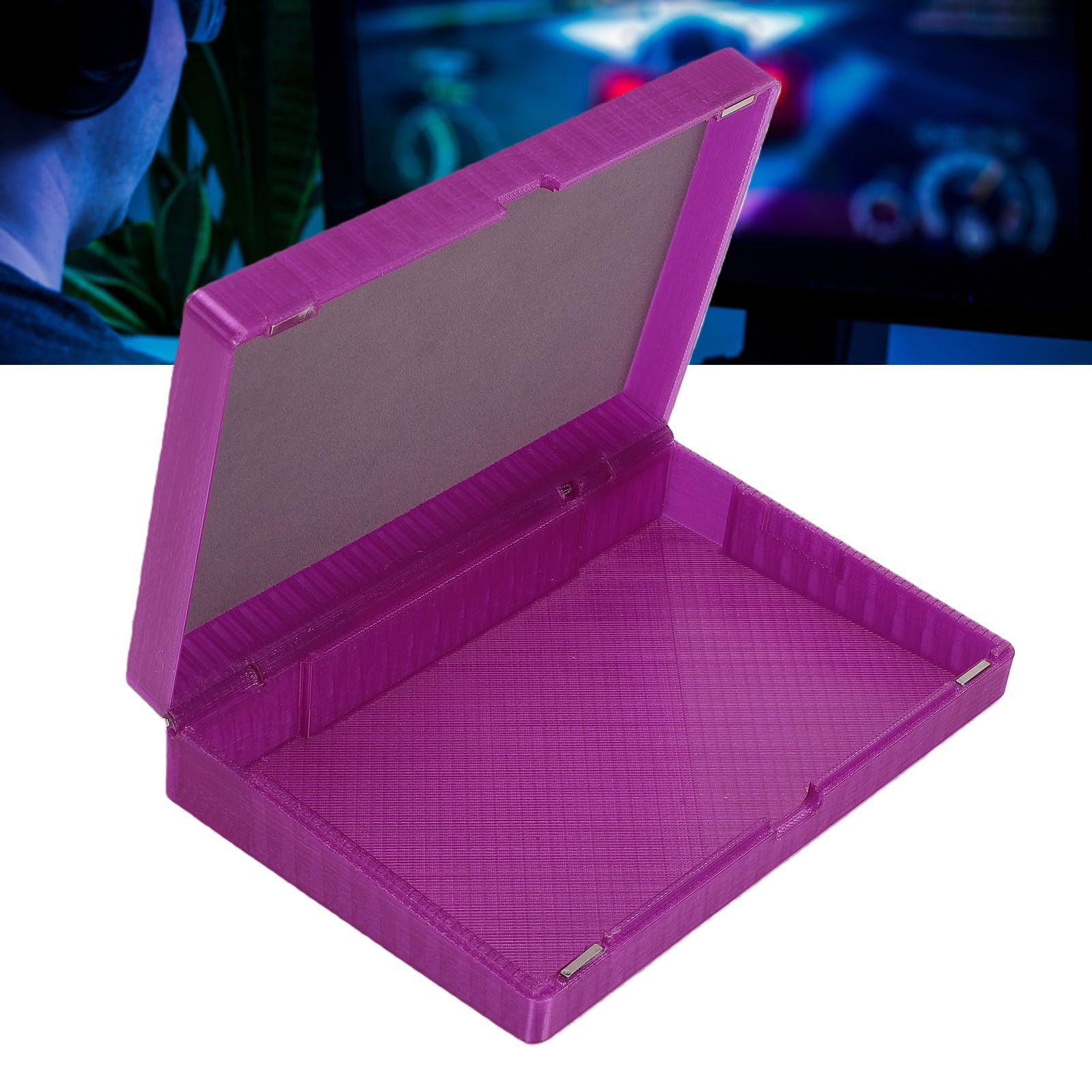 lyrlody Custodia per Console di Gioco retrò, Custodia per Console di Gioco in PETG con Apertura Frontale, Design Antiurto e Resistente all'acqua, 14,8 X 10 X 3,8 Cm per Flip 2 Viaggiatori (PURPLE)